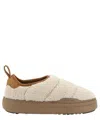 Moon Boot Sand Teddy Fabric Mb Park Puffer Slip On In Beige