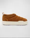 Moon Boot Evolution Slingback Suede Sandals In Cognac