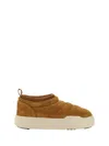 Moon Boot Soft Quilted Suede Boots In Cognac