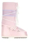 Moon Boot Icon Logo-print Lace-up Boots In Pink