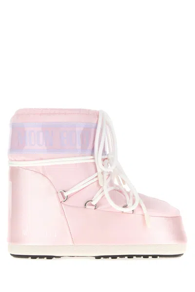 Moon Boot Pastel Pink Fabric Icon Low Ankle Boots