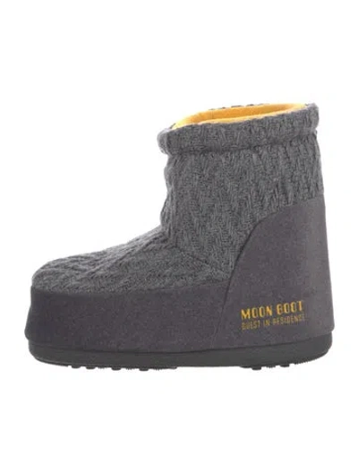 Pre-owned Moon Boot Patterned Boots In Grey