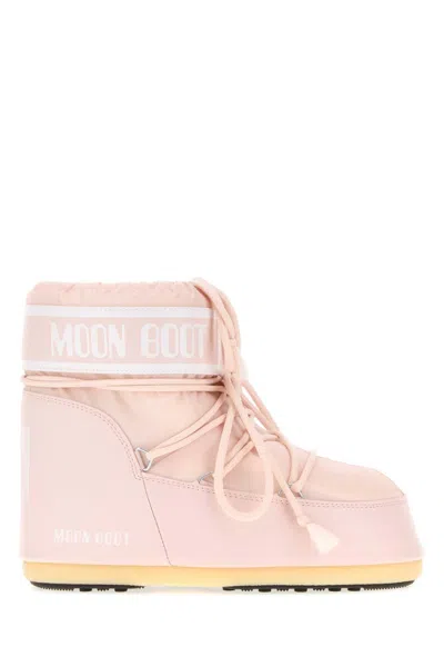 Moon Boot Pink Light Pink Nylon Icon Low Ankle Boots