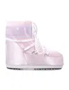 Moon Boot Pink Rubber Polyester Boots In Purple