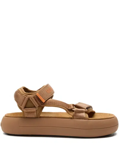 Moon Boot Platform Strap Sandals In Animal Print