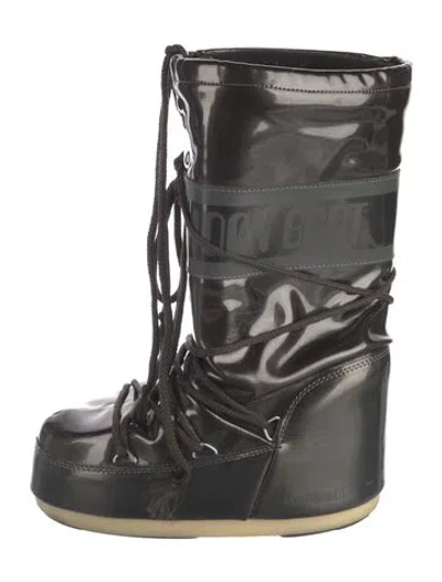 Pre-owned Moon Boot Pvc Snow Boots In Black