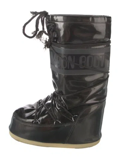 Pre-owned Moon Boot Pvc Snow Boots In Grey/metallic
