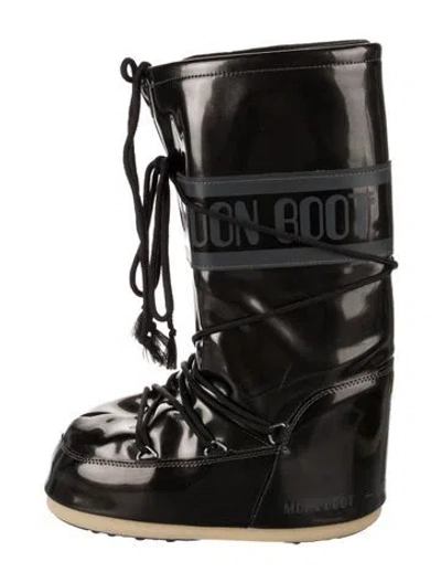 Pre-owned Moon Boot Pvc Snow Boots In Grey/metallic