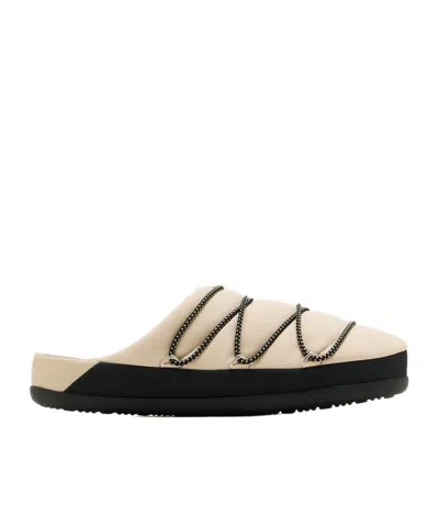 Moon Boot Quilted Flat Slippers In Animal Print