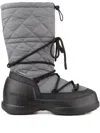 Moon Boot Quilted Rain Boots In Gray