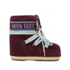 Moon Boot Plum Suede Icon Low Ankle Boots In Burgundy