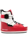 MOON BOOT RED SNEAKER MID SNOW BOOTS