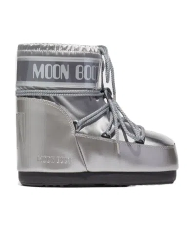 Moon Boot Round Head Boots In Gray