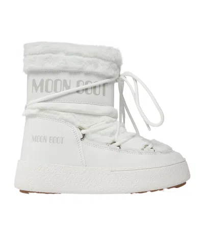Moon Boot Round-head Short Boots In White