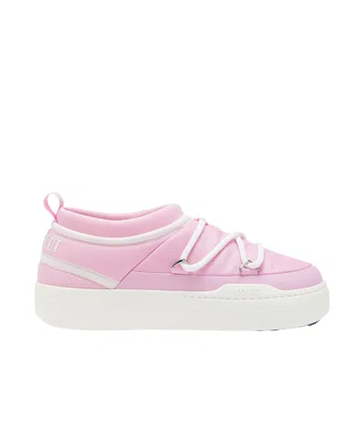 Moon Boot Round-head Sneakers In White