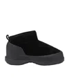 Moon Boot Mezzaluna Suede Ankle Boots Pull Tab In Black