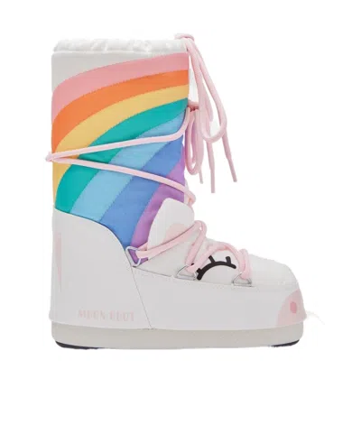 Moon Boot Round-toe Boots In White