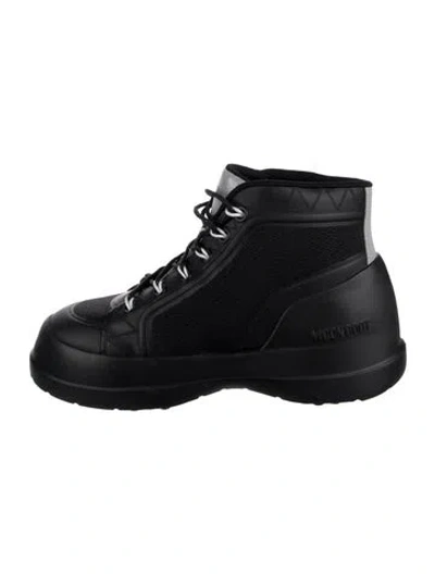 Pre-owned Moon Boot Rubber Rain Boots In Black