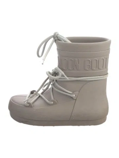 Pre-owned Moon Boot Rubber Snow Boots In Grey