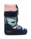 Moon Boot Lace-up Snow Boots In Blue