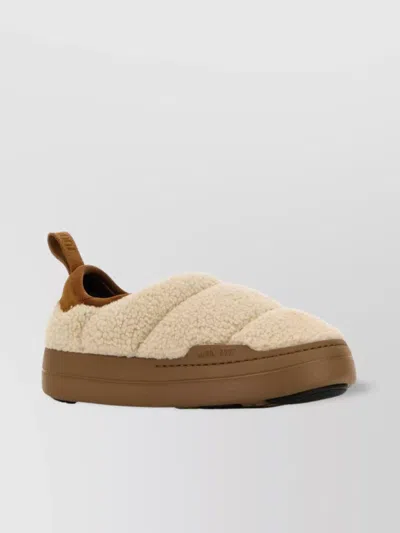 Moon Boot Sand Teddy Fabric Mb Park Puffer Slip On