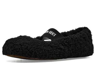 Moon Boot Shearling Ballerina In Black