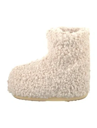 Pre-owned Moon Boot Shearling Boots In Neutral