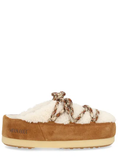 Moon Boot Shearling Flat Boot - Unisex For Fw25 In Blue