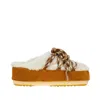 Moon Boot Icon Shearling Mules In White