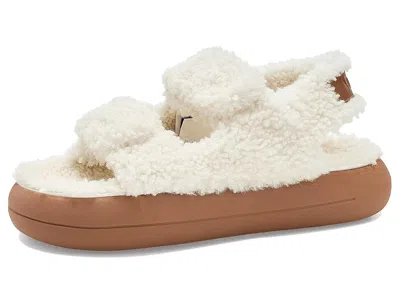 Moon Boot Shearling Sandal In White