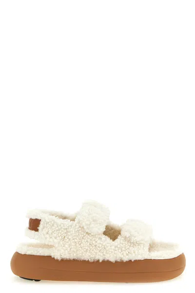 MOON BOOT SHEARLING SANDALS