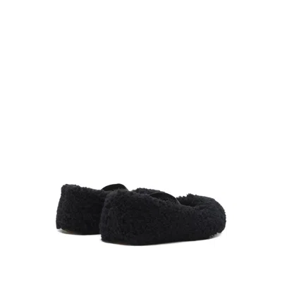 Moon Boot Faux Curly Logo Band Sandals In Black