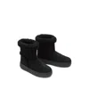 Moon Boot Ltrack Lara Zip-front Shearling Boots In Black