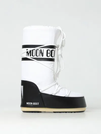 Moon Boot Unisex Black&white Boots In Schwarz