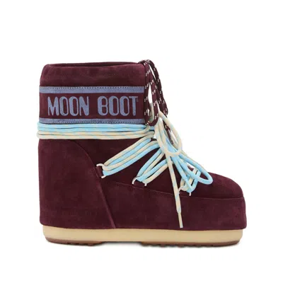 Moon Boot Shoes Red In Burgundy