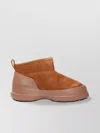 Moon Boot Suede Luna Booties With Eco-shearling Lining