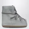 Moon Boot Icon Low Boots Flat Sole Glitter In Gray