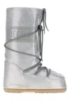 Moon Boot Icon Glitter Knee-high Boots In Silver