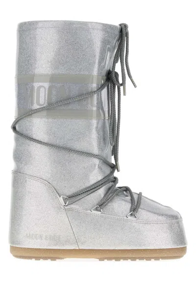 MOON BOOT SILVER LOGO BOOTS