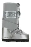 Moon Boot Silver Logo Boots In Silver