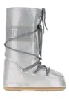 Moon Boot Silver Rubber Icon Boots In Silver