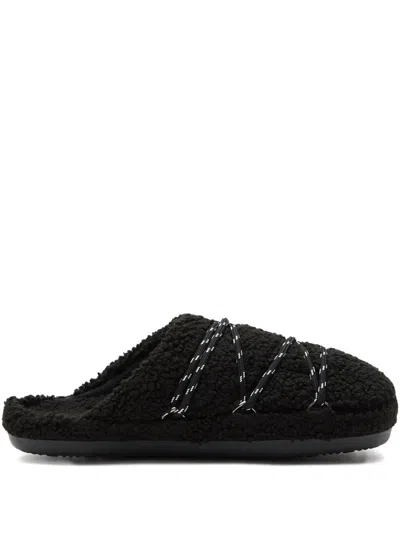 Moon Boot Slip-on Mini Fashion Sandals With Cushioned Midsole In Black