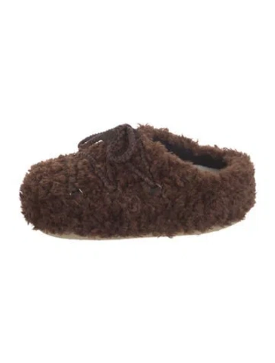 Pre-owned Moon Boot Slippers In Brown