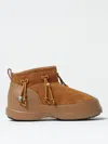 Moon Boot Luna Low Suede Beads Boots And Ankle Boots In Braun