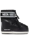 Moon Boot Unisex Icon Mini Low Ankle Nylon Boots In Black