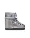 Moon Boot Stivali Da Neve Icon Low Glance Silver In Animal Print