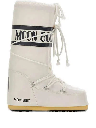 Moon Boot Stivali Icon In Nylon In Bianco
