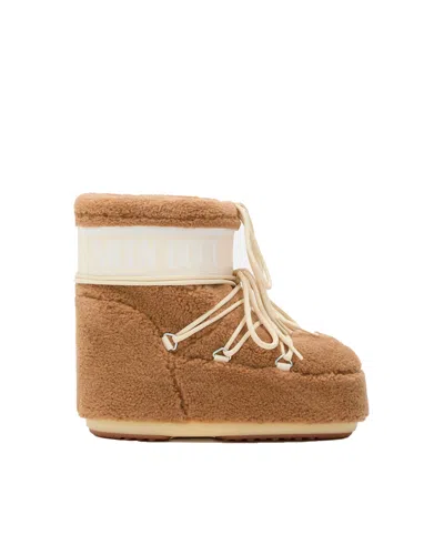 MOON BOOT ICON LOW BOOTS IN CAMEL TEDDY