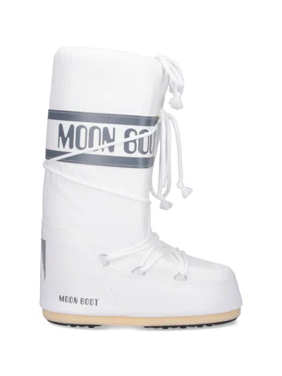 Moon Boot Style Mini Winter Boots For Women In White