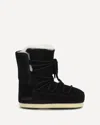 Moon Boot Suede And Shearling Ankle Boots In Multi
